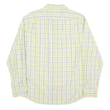 NAUTICA Mens Yellow & Blue Check Cotton Shirt XL Long Sleeve Button Collar