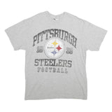 NFL Mens Grey Pittsburgh Steelers Graphic T-Shirt XL Short Sleeve Crew Neck