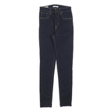LEVI'S 721 Womens Jeans Blue Slim Skinny Denim Raw W25 L28 Classic Cut