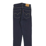 LEVI'S 721 Womens Jeans Blue Slim Skinny Denim Raw W25 L28 Classic Cut