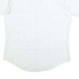 WRANGLER Mens White Striped Classic Western Shirt XL Short Sleeve Cotton Blend