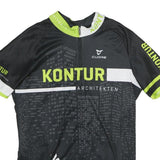 CUORE Mens Black & Green Cycling T-Shirt L Short Sleeve Crew Neck Polyester