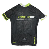 CUORE Mens Black & Green Cycling T-Shirt L Short Sleeve Crew Neck Polyester