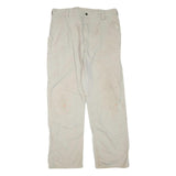 CARHARTT Mens Cotton Blend Beige Workwear Regular Straight Trousers W38 L34