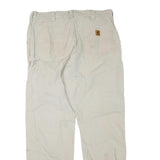 CARHARTT Mens Cotton Blend Beige Workwear Regular Straight Trousers W38 L34
