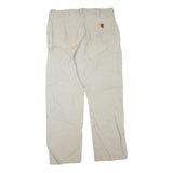 CARHARTT Mens Cotton Blend Beige Workwear Regular Straight Trousers W38 L34