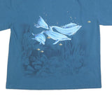 TUCAN TACO Mens Blue XL T-Shirt Short Sleeve Crew Neck Dolphin Graphic Print