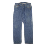 LEVI'S 501 Mens Jeans Blue Regular Straight Denim Medium W34 L30 Classic Button