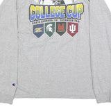 CHAMPION Mens Grey NCAA College Cup Long Sleeve Crew Neck T-Shirt M