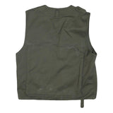 ARMY TEX Mens Green Cotton Blend Utility Jacket L Vest Zip Pockets Outdoor