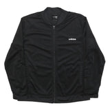 ADIDAS Womens Black Jacket XL Polyester Blend Plain Zip Track Style