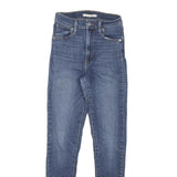 LEVI'S Womens Jeans Blue Slim Skinny Denim Medium W23 L28 Stretch Zip Fastening