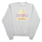 CHAMPION Mens Grey Dimond Basketball Crew Neck M Cotton Blend Sweatshirt