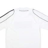 ADIDAS Mens White & Black Football T-Shirt M Short Sleeve Crew Neck Sportswear