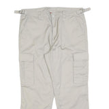 TEDDY'S Womens Cotton Blend Beige Relaxed Cargo Trousers W34 L28 Casual Utility