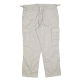 TEDDY'S Womens Cotton Blend Beige Relaxed Cargo Trousers W34 L28 Casual Utility