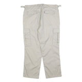 TEDDY'S Womens Cotton Blend Beige Relaxed Cargo Trousers W34 L28 Casual Utility