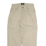 PYRAMID Mens Cotton Blend Beige Regular Fit Straight Leg Trousers W30 L27 Casual