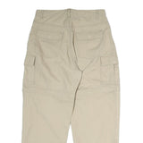 PYRAMID Mens Cotton Blend Beige Regular Fit Straight Leg Trousers W30 L27 Casual