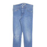 LEVI'S 721 Womens Jeans Blue Slim Skinny Denim Medium W26 L30 Stretch Zip