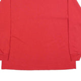CHAMPION Mens Red Long Sleeve Crew Neck XL Cotton Blend Plain Casual T-Shirt
