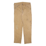 GRAVEL GEAR Mens Cotton Blend Beige Regular Fit Straight Leg Trousers W34 L32