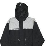 ADIDAS Mens Black & Grey Outdoor Jacket M Polyester Blend Zip Hooded Casual