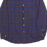 CHAPS Mens Blue & Red Check Shirt S Classic Oxford Cotton Blend Long Sleeve