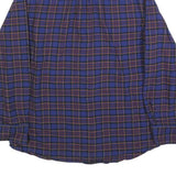 CHAPS Mens Blue & Red Check Shirt S Classic Oxford Cotton Blend Long Sleeve