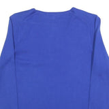 TOMMY HILFIGER Womens Blue Plain V-Neck Basic Knit M Cotton Blend Jumper Casual