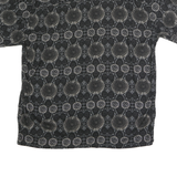 OCEAN PACIFIC Mens Black & Cream Cotton Shirt L Floral Pattern Casual Beachwear