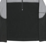 STARTER Mens Black & Grey Colourblock Plain Pullover Jumper XL Sports Casual