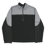 STARTER Mens Black & Grey Colourblock Plain Pullover Jumper XL Sports Casual