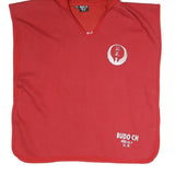 BUDOCH Mens Red Sleeveless Hoodie S Japanese Inspired Graphic Pullover