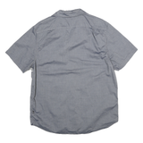 NAUTICA Mens Blue Shirt L Classic Fit Cotton Blend Casual Button Down