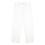 LEVI'S Wedgie Womens Jeans White Regular Straight Denim W26 L28 Button