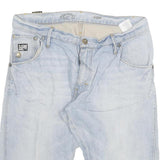 G-STAR Mens Denim Blue Casual Shorts 2XL W36 Cotton Blend Comfortable Fit