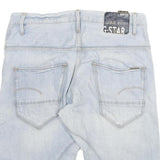 G-STAR Mens Denim Blue Casual Shorts 2XL W36 Cotton Blend Comfortable Fit