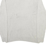 CHAPS Mens Cream & Brown Button Up Plain Crew Neck Basic Knit M Cotton Blend