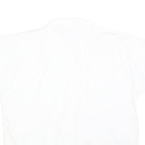 MOST SCENE Womens White Cotton Blend Shirt M Relaxed Fit Button Short Sleeve