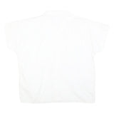 MOST SCENE Womens White Cotton Blend Shirt M Relaxed Fit Button Short Sleeve