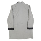 Womens Grey & Black Casual Jacket M Polyester Blend Plain Zip Button Pockets