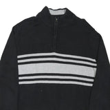 CHAPS Mens Black & Grey Patterned Pullover Jumper Crew Neck Basic Knit M