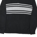 CHAPS Mens Black & Grey Patterned Pullover Jumper Crew Neck Basic Knit M