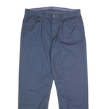 CALVIN KLEIN Mens Cotton Blue Regular Straight Trousers W34 L32 Casual Wear