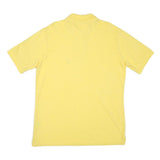 NAUTICA Mens Yellow Short Sleeve Plain Polo Shirt M Cotton Blend Casual