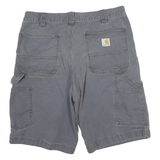 CARHARTT Mens Grey Workwear Relaxed Fit Cotton Blend Shorts XL W32 Utility