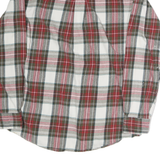 REDHEAD Mens Red Green White Check Shirt M Cotton Casual Long Sleeve Button