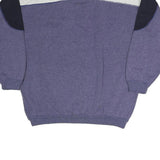 FREE SPORT Womens Purple & Grey Colourblock 1/4 Zip Sweatshirt M Sport Casual