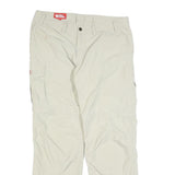 FJALLRAVEN Womens Polyester Blend Beige Regular Cargo Trousers W34 L30 Outdoor